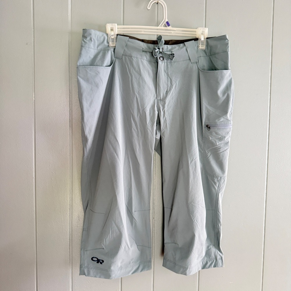 Outdoor Research Ferrosi Capri Pants Womens 12 Glacier Blue Mid-Rise Gorpcore
